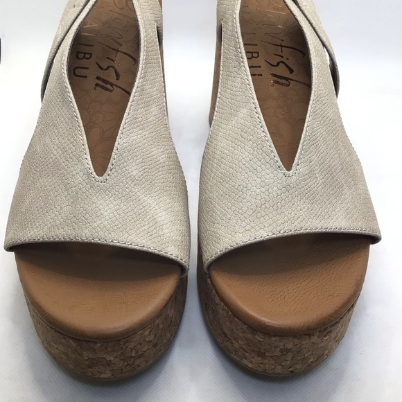 Blowfish Women's Partea Lt. Taupe Open Toe Platform Slingback Heeled Sandal 10 - Picture 9 of 14